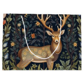 Jugendstil-Hirsch im Garten Große Geschenktüte (Rückseite)