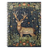 Jugendstil-Hirsch im Garten Notizblock (Vorderseite)