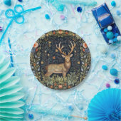Jugendstil-Hirsch im Garten Pappteller (Party)