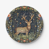 Jugendstil-Hirsch im Garten Pappteller (Vorderseite)