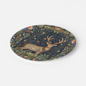 Jugendstil-Hirsch im Garten Pappteller (Schrägansicht)