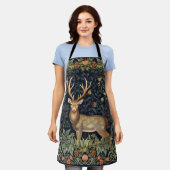 Jugendstil-Hirsch im Garten Schürze (Getragen)