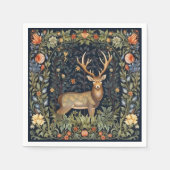 Jugendstil-Hirsch im Garten Serviette (Vorderseite)