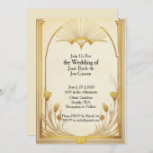 Jugendstil-Hochzeit Einladung (Vorne/Hinten)