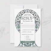 Jugendstil-Hochzeitskarten (Set #6) RSVP Karte (Vorderseite)