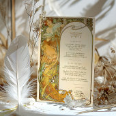 Jugendstil-Hochzeitsmenü Karte Lugano Gestern und