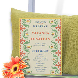 Jugendstil-Hochzeitsprogramm Einladung