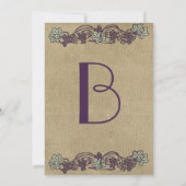 Jugendstil-Holz Vintag Weinberg Hochzeit Einladung (Rückseite)