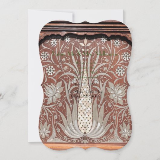 Jugendstil-Holzarbeiten, schönes Original, Belle e Save The Date (Vorderseite)