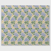 Jugendstil-Hortensienmuster mit Libellen Geschenkpapier (Flach)