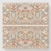 Jugendstil im ganzen Design Steinuntersetzer (Vorderseite)
