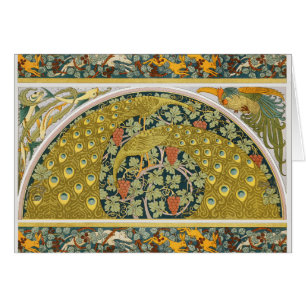 Jugendstil im Pfauenstil - runder, aufwändiger Ent