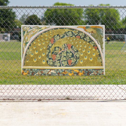 Jugendstil im Pfauenstil - runder, aufwändiger Ent Banner (Insitu)