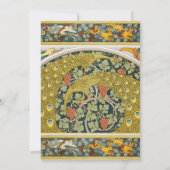 Jugendstil im Pfauenstil - runder, aufwändiger Ent Einladung (Rückseite)