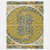 Jugendstil im Pfauenstil - runder, aufwändiger Ent Fleecedecke (Vorderseite)