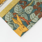 Jugendstil im Pfauenstil - runder, aufwändiger Ent Fleecedecke (Ecke)