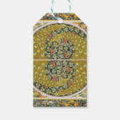 Jugendstil im Pfauenstil - runder, aufwändiger Ent Geschenkanhänger (Vorderseite)