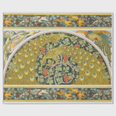 Jugendstil im Pfauenstil - runder, aufwändiger Ent Geschenkpapier (Flach)