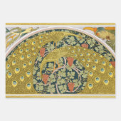 Jugendstil im Pfauenstil - runder, aufwändiger Ent Geschenkpapier Set (Vorderseite 3)
