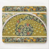Jugendstil im Pfauenstil - runder, aufwändiger Ent Mousepad (Vorne)