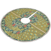 Jugendstil im Pfauenstil - runder, aufwändiger Ent Polyester Weihnachtsbaumdecke (Schrägansicht)