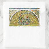 Jugendstil im Pfauenstil - runder, aufwändiger Ent Rechteckiger Aufkleber (Tasche)