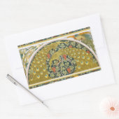 Jugendstil im Pfauenstil - runder, aufwändiger Ent Rechteckiger Aufkleber (Umschlag)