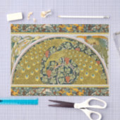 Jugendstil im Pfauenstil - runder, aufwändiger Ent Seidenpapier (Handwerk)