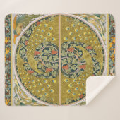 Jugendstil im Pfauenstil - runder, aufwändiger Ent Sherpadecke (Vorderseite (Horizontal))