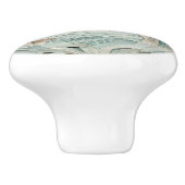 Jugendstil-Imitate Delphine Minze Blau & Weiß Keramikknauf (Seitenansicht)