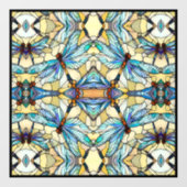 Jugendstil-Imitate der Libellen aus festem Glas Fensteraufkleber (Blatt)