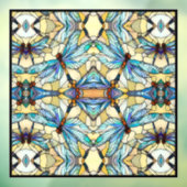 Jugendstil-Imitate der Libellen aus festem Glas Fensteraufkleber (Blatt 3)