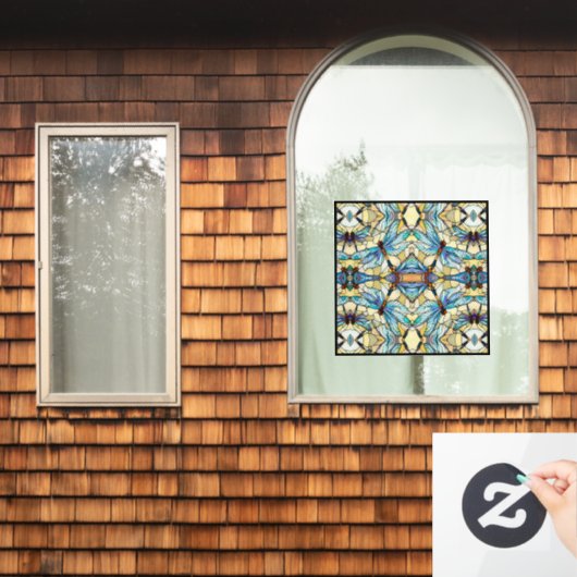 Jugendstil-Imitate der Libellen aus festem Glas Fensteraufkleber (Fenster Zuhause)