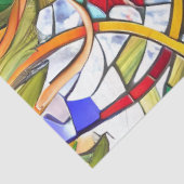 Jugendstil-Imitate Gestattet Glass Trauben Decoupa Seidenpapier (Ausschnitt)