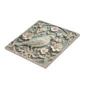 Jugendstil-Imitate Relief Right Bird Blume Minze Fliese (Seite)