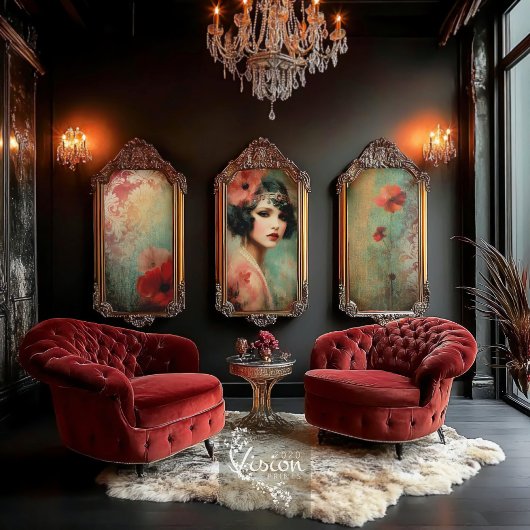 Jugendstil-Impressionen mit starker Gewichtsabnahm Geschenkpapier Set