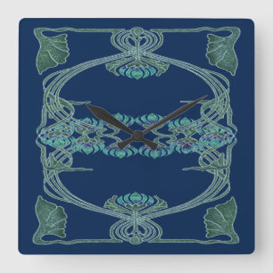Jugendstil-Inspiration I, Wall-Uhr Quadratische Wanduhr