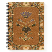 Jugendstil-inspiriertes Blumen-Design-Notizbuch