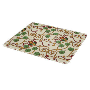 Jugendstil-inspiriertes florales Design Schneidebrett