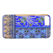 Jugendstil-Iris-Blume Case-Mate iPhone Hülle (Rückseite (Horizontal))