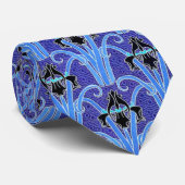Jugendstil-Iris-Blume elegant Vintag Krawatte (Gerollt)