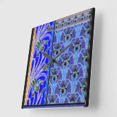 Jugendstil-Iris-Blume elegant Vintag Quadratische Wanduhr (Winkel)