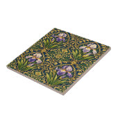 Jugendstil-Iris-Blumendamast Fliese (Seite)