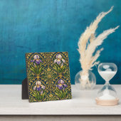 Jugendstil-Iris-Blumendamast Fotoplatte (InSitu)