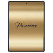 Jugendstil-Iris-Muster Gold Bronze rot elegant Klemmbrett (Rückseite)