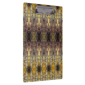 Jugendstil-Iris-Muster Gold Bronze rot elegant Klemmbrett (Rechts)