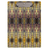 Jugendstil-Iris-Muster Gold Bronze rot elegant Klemmbrett (Vorderseite)