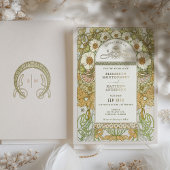 Jugendstil-Jahrgang Hochzeitsfeiern Akzente Folieneinladung