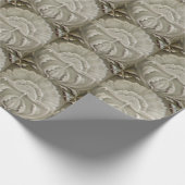 Jugendstil jugendstil Blume Fliesen Design braun Geschenkpapier (Ecke)