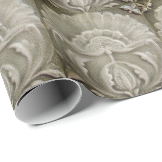 Jugendstil jugendstil Blume Fliesen Design braun Geschenkpapier (Rolleneckpunkt)